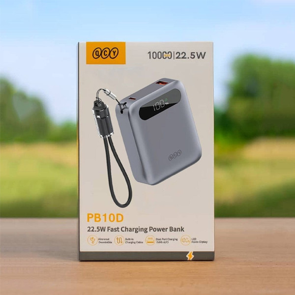 پاوربانک 10000 میلیآمپر کیو سی وای QCY PB10D 22.5 وات